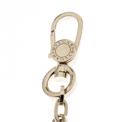 Pre Owned Bvlgari Serpenti Forever Black Glitter Enamel Gold Plated Tassel Bag Charm