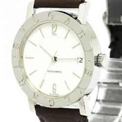 Bvlgari White Stainless Steel Bvlgari Bvlgari Women's Wristwatch 33MM