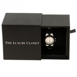 Bvlgari Silver Grey Aluminium and Black Rubber Diagono Women's Wristwatch 29 mm