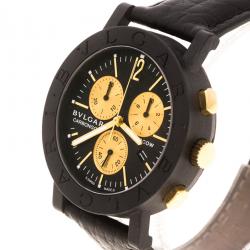 Bvlgari Black Carbongold Chronograph BB38CLCH Limited Edition Women's Wristwatch 38MM