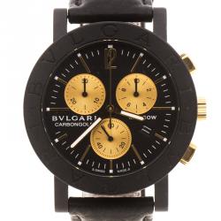 Bvlgari Black Carbongold Chronograph BB38CLCH Limited Edition Women's Wristwatch 38MM