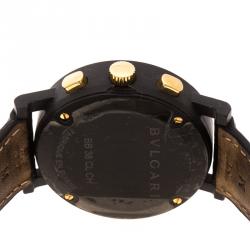 Bvlgari Black Carbongold Chronograph BB38CLCH Limited Edition Women's Wristwatch 38MM