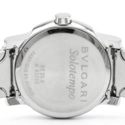 Bvlgari Black Stainless Steel Solotempo Women's Wristwatch 29MM