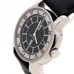 Bvlgari Black Solotempo Stainless Steel ST29 Women's Watch 29MM