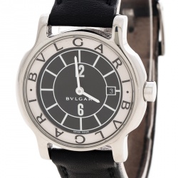 Bvlgari Black Solotempo Stainless Steel ST29 Women's Watch 29MM
