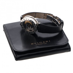 Bvlgari B. Zero1 Black Sun & Moon Diamond Inlay Motif BZ 35 S Women's Watch 35MM