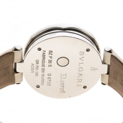 Bvlgari White 18K Rose Gold Stainless Steel B.Zero 1 Women's Wristwatch 35MM