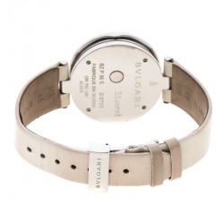 Bvlgari White 18K Rose Gold Stainless Steel B.Zero 1 Women's Wristwatch 35MM