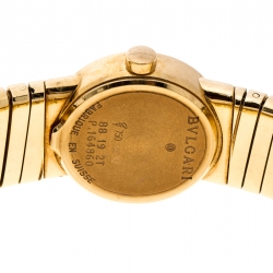 Bvlgari Black Tubogas 18K Yellow Gold Women's Wristwatch 19MM