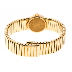 Bvlgari Black Tubogas 18K Yellow Gold Women's Wristwatch 19MM