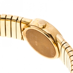 Bvlgari Black Tubogas 18K Yellow Gold Women's Wristwatch 19MM