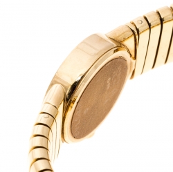 Bvlgari Black Tubogas 18K Yellow Gold Women's Wristwatch 19MM