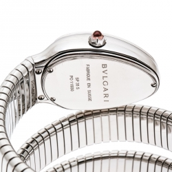 Bvlgari Silver Stainless Steel Serpenti Tubogas SP 35 S Women's Wristwatch 23 mm