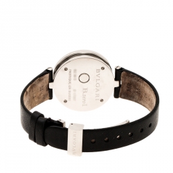 Bvlgari Black Dial With Heart Motif Inlay Stainless Steel B.Zero1 BZ30S Women's Wristwatch 30 mm