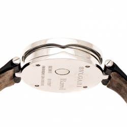 Bvlgari Black Dial With Heart Motif Inlay Stainless Steel B.Zero1 BZ30S Women's Wristwatch 30 mm