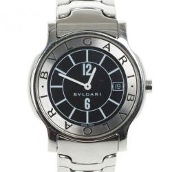 Pre Owned Bvlgari Solotempo Stainless Steel Womens Wristwatch 29 MM