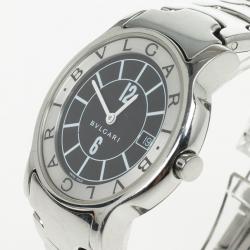 Pre Owned Bvlgari Solotempo Stainless Steel Womens Wristwatch 29 MM