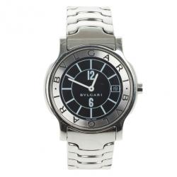 Pre Owned Bvlgari Solotempo Stainless Steel Womens Wristwatch 29 MM
