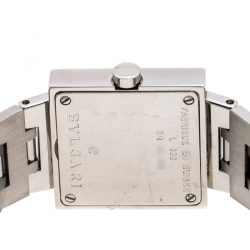 Bvlgari Black Stainless Steel Quadrato SQ22SS Women's Wristwatch 22 MM