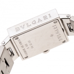 Bvlgari Black Stainless Steel Quadrato SQ22SS Women's Wristwatch 22 MM