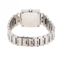 Bvlgari Black Stainless Steel Quadrato SQ22SS Women's Wristwatch 22 MM