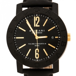 Bvlgari Black Carbongold Via Dei Condotti 10 Roma Women's Wristwatch 40 mm