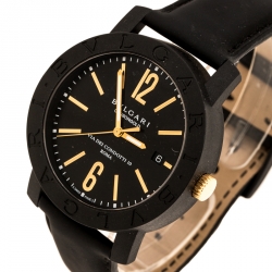 Bvlgari Black Carbongold Via Dei Condotti 10 Roma Women's Wristwatch 40 mm
