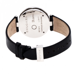 Pre Owned ساعة يد نسائية بلغاري بي.زيرو1 أيقونة فراشة ألمسا ستانلس ستيل سوداء 35 مم