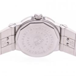 Bvlgari White Stainless Steel Diagono LCV29S Women's Wristwatch 29 MM