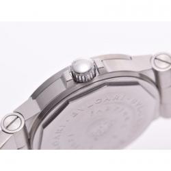 Bvlgari White Stainless Steel Diagono LCV29S Women's Wristwatch 29 MM