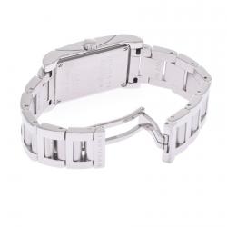 Bvlgari White Stainless Steel Retangoro Women's Wristwatch 21 Ã 39 MM 