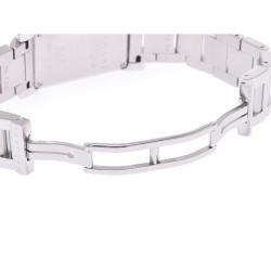 Bvlgari White Stainless Steel Retangoro Women's Wristwatch 21 Ã 39 MM 