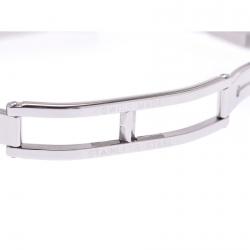 Bvlgari White Stainless Steel Retangoro Women's Wristwatch 21 Ã 39 MM 