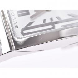 Bvlgari White Stainless Steel Retangoro Women's Wristwatch 21 Ã 39 MM 