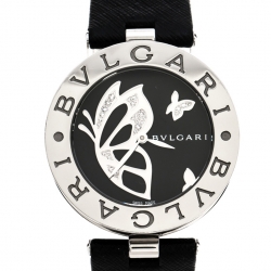 Bvlgari Black Butterfly Diamond Inlay Motif B.Zero1 BZ 35 S Women's Wristwatch 35MM