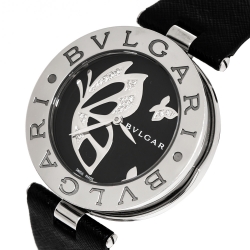 Bvlgari Black Butterfly Diamond Inlay Motif B.Zero1 BZ 35 S Women's Wristwatch 35MM