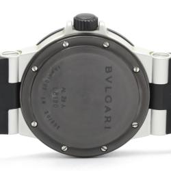Bvlgari Silver Diagono Aluminum Rubber AL29A Women's Wristwatch 29MM