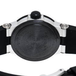 Bvlgari Carbon Fiber Two-Tone Aluminium Rubber Diagono AL28TA Women's Wristwatch 28 mm