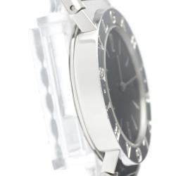 Pre Owned Bvlgari Black Stainless Steel Bvlgari Quartz Bb30Ssd Women's Wristwatch 30 MM