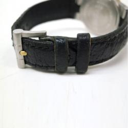 Bvlgari Diagono Wristwatch SS 18K Leather Black Ladies