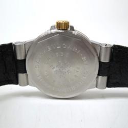 Bvlgari Diagono Wristwatch SS 18K Leather Black Ladies