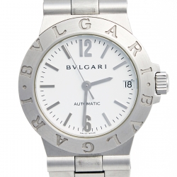 مملوكة مسبقًا Bvlgari White 18K White Gold Diagono Automatic Women's Wristwatch 29 mm