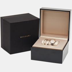 Pre Owned ساعة يد نسائية بلغاري سيربنتي توبوغاس 102236 ستانلس ستيل وذهب وردي عيار 18 فضية 35مم