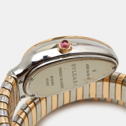 Pre Owned ساعة يد نسائية بلغاري سيربنتي توبوغاس 102236 ستانلس ستيل وذهب وردي عيار 18 فضية 35مم