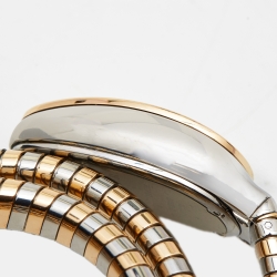 Pre Owned ساعة يد نسائية بلغاري سيربنتي توبوغاس 102236 ستانلس ستيل وذهب وردي عيار 18 فضية 35مم