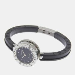 Pre Owned Bvlgari Black Stainless Steel B.Zero1 BZ22S Quartz Women's Wristwatch 22 mm