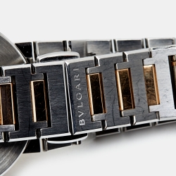 مملوكة مسبقًا ساعة يد نسائية بلغاري "بلغاري بلغاري" 103202  ألماس ستانلس ستيل ذهب وردي عيار 18 خضراء 33مم