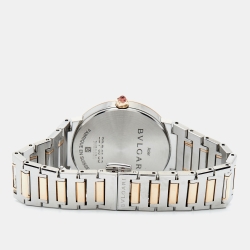 مملوكة مسبقًا ساعة يد نسائية بلغاري "بلغاري بلغاري" 103202  ألماس ستانلس ستيل ذهب وردي عيار 18 خضراء 33مم