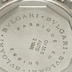 Bvlgari White Automatic Stainless Steel Diagono Watch