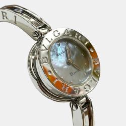 Pre Owned Bvlgari Black Shell Stainless Steel B.Zero1 BZ22S Quartz Women's Wristwatch 22 mm